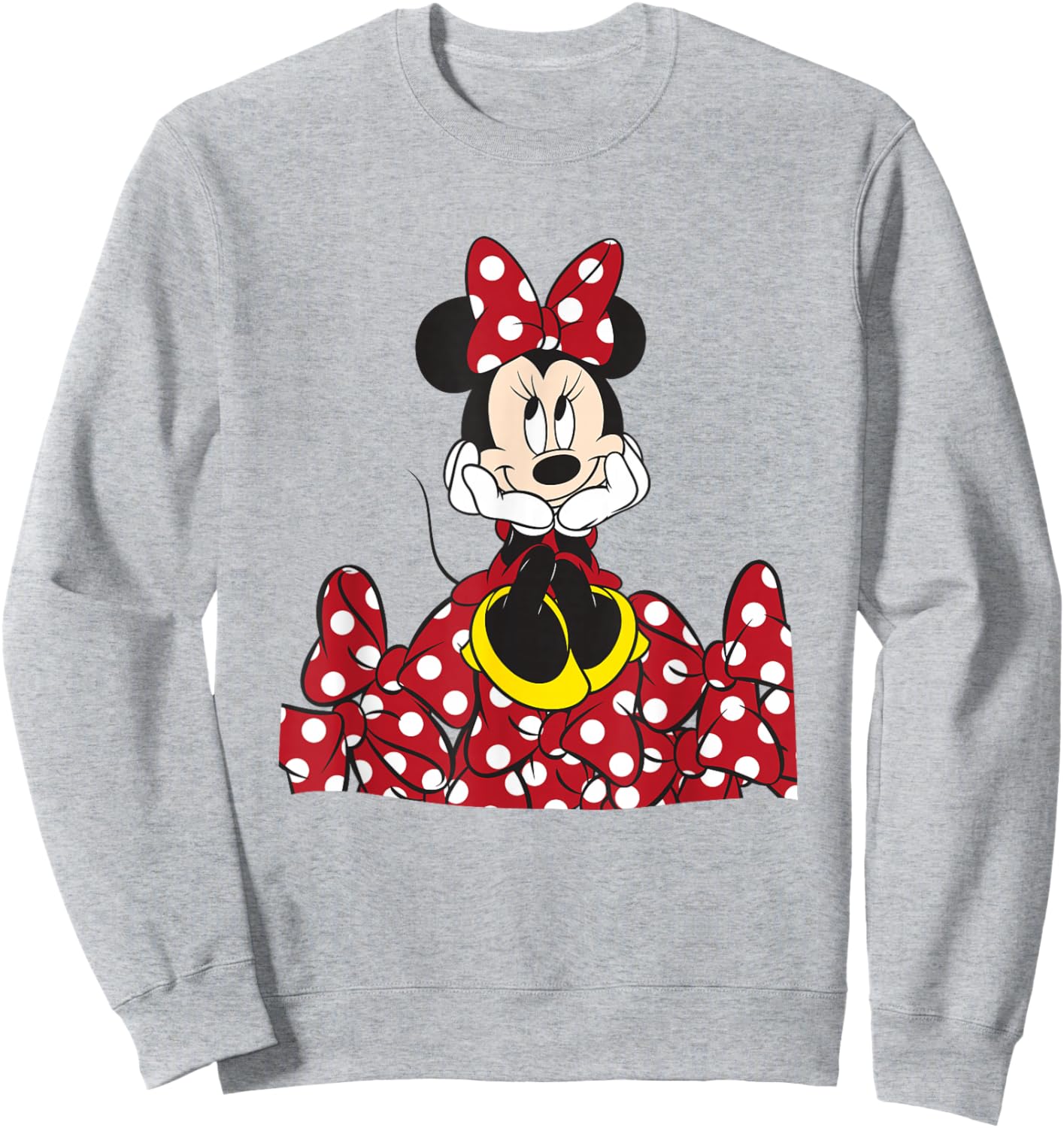 Disney Mickey and Friends Minnie Mouse Red Polka Dot Bows Sweatshirt - Sweatshirt | Ash