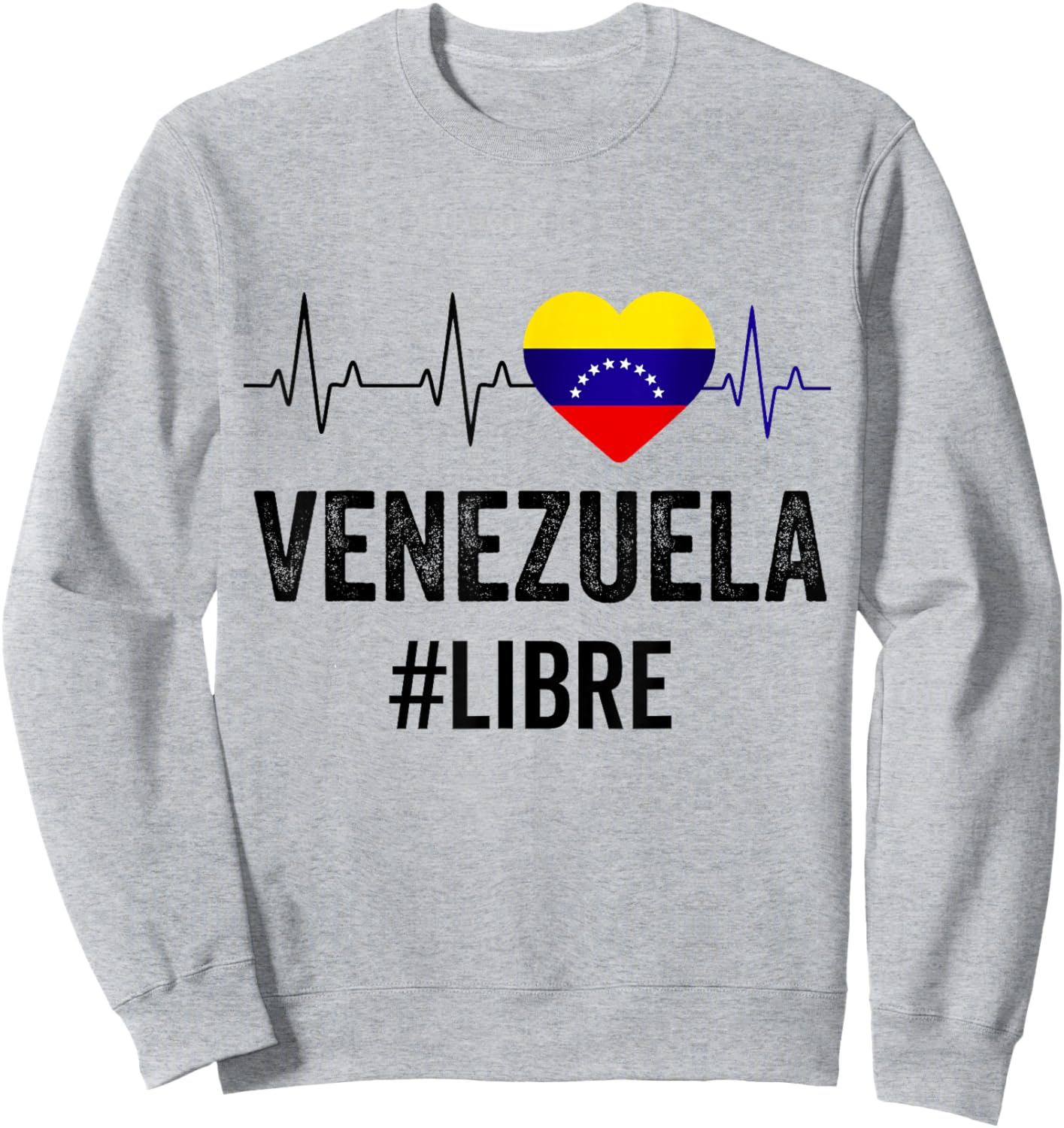 Venezuela Libre Flag Pride Bandera Venezolana Camiseta Root Sweatshirt - Sweatshirt | Ash