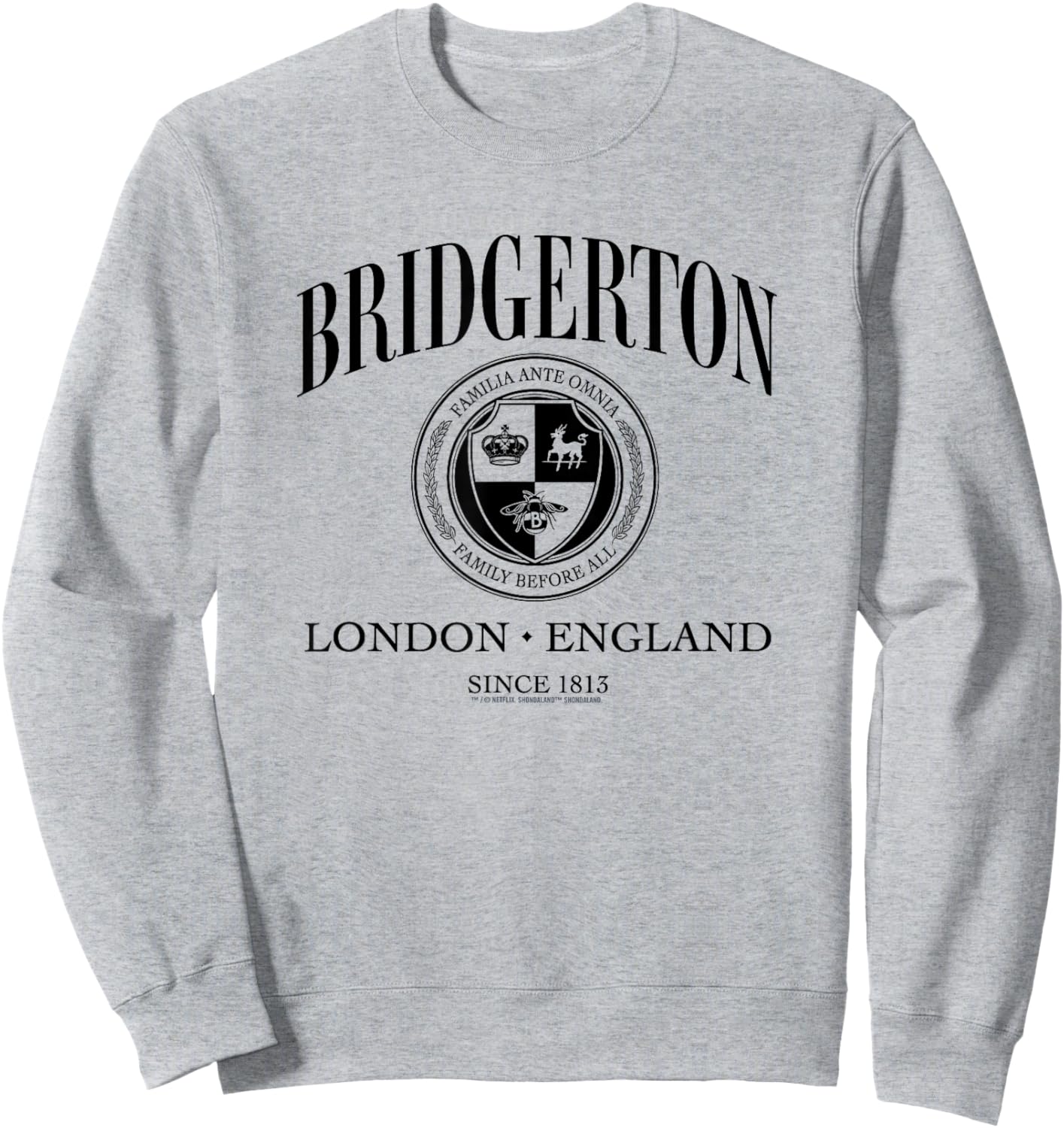 Bridgerton House Emblem Officially Licensed Sweatshirt - Sweatshirt | Ash