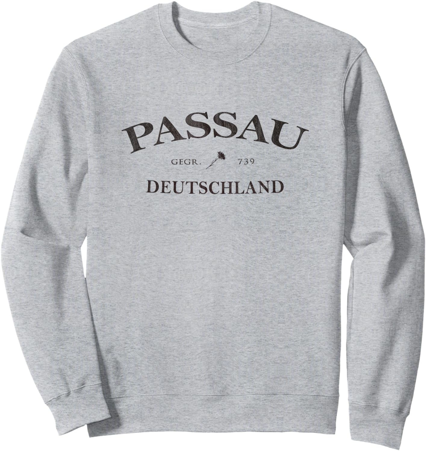Passau Germany | Passau Deutschland Graphic Print Sweatshirt - Sweatshirt | Ash