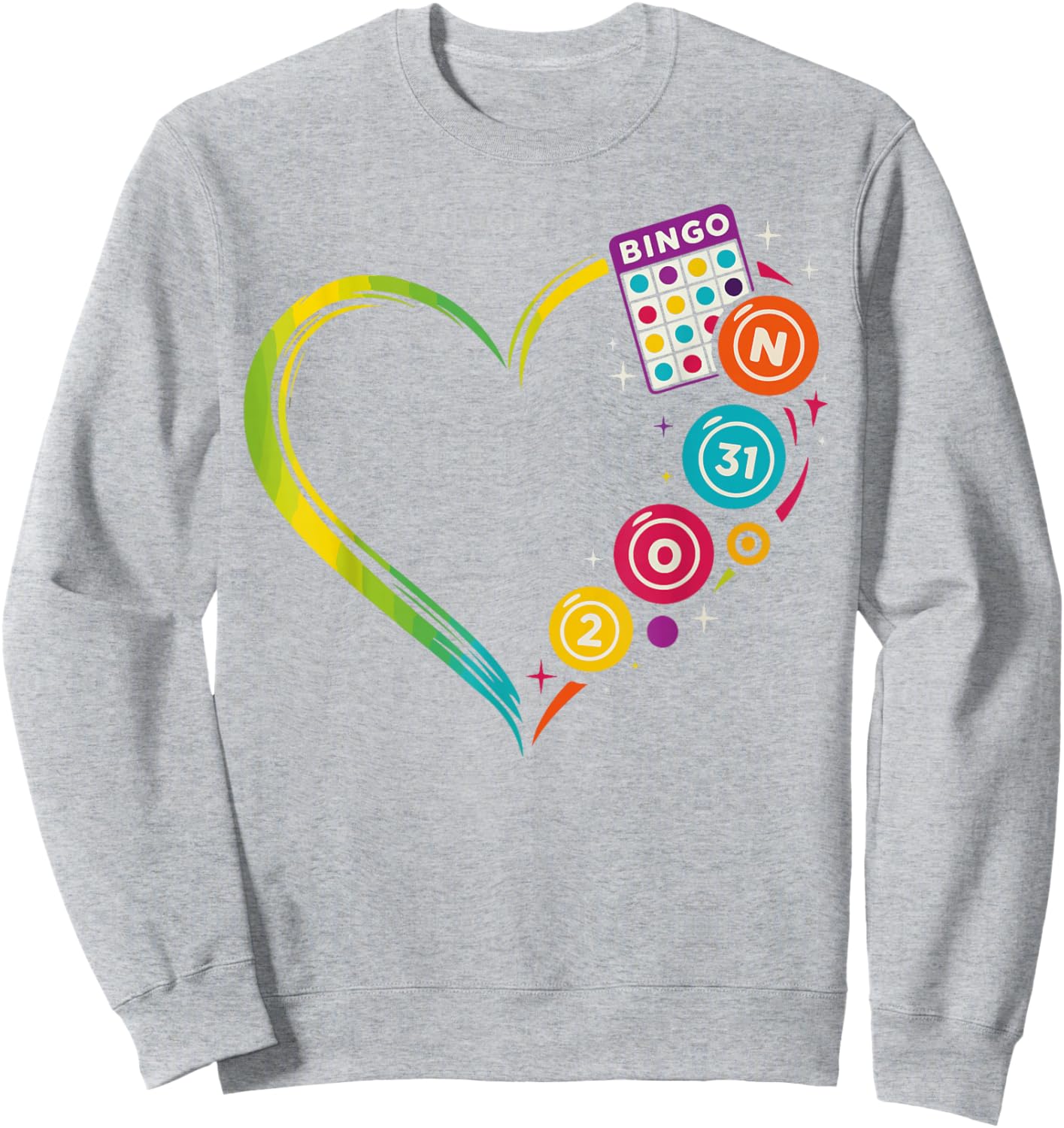 Bingo Player Heart Sweatshirt - Sweatshirt | Ash