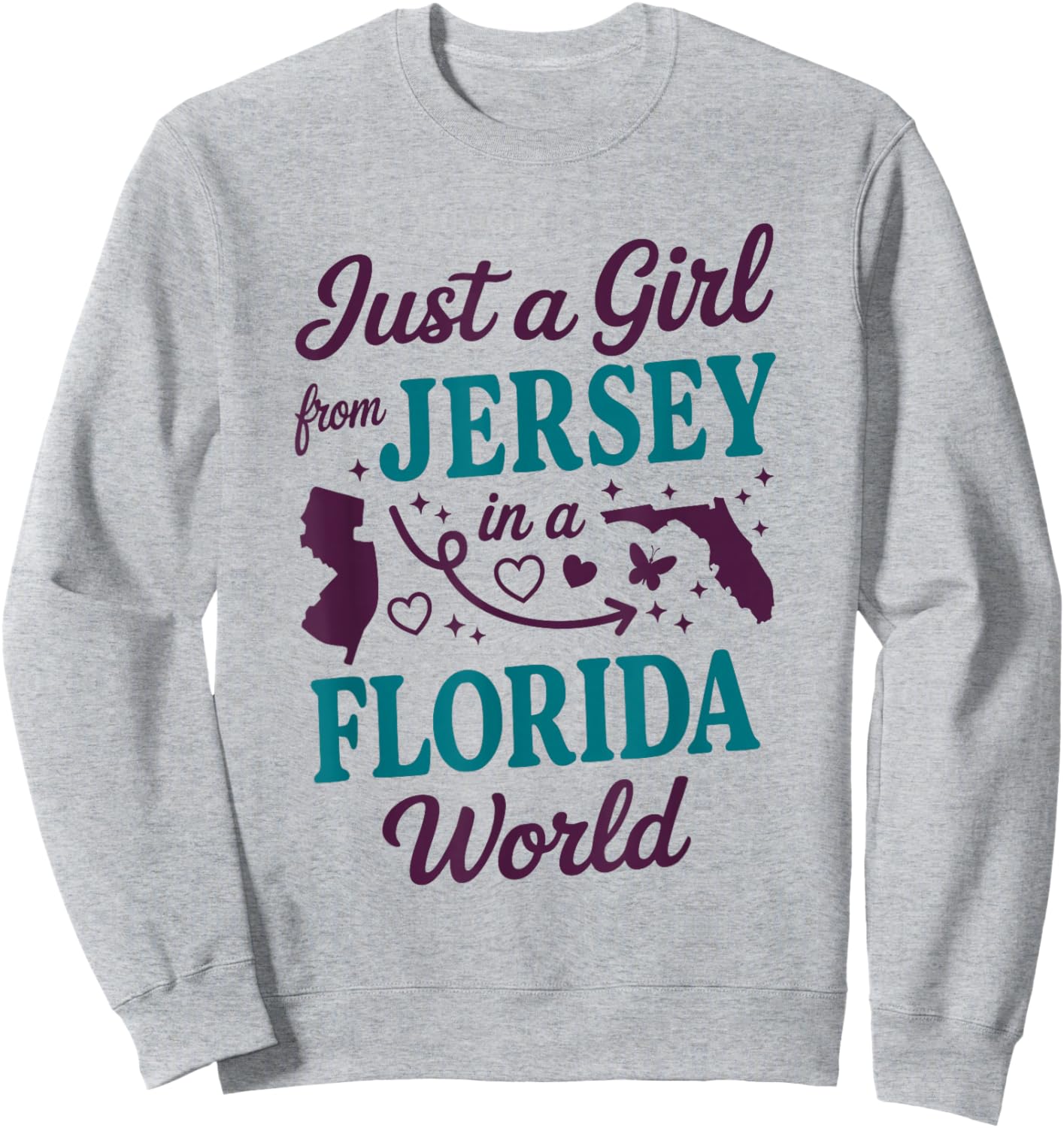 Girl from New Jersey in A Florida World Sweatshirt - Sweatshirt | Ash