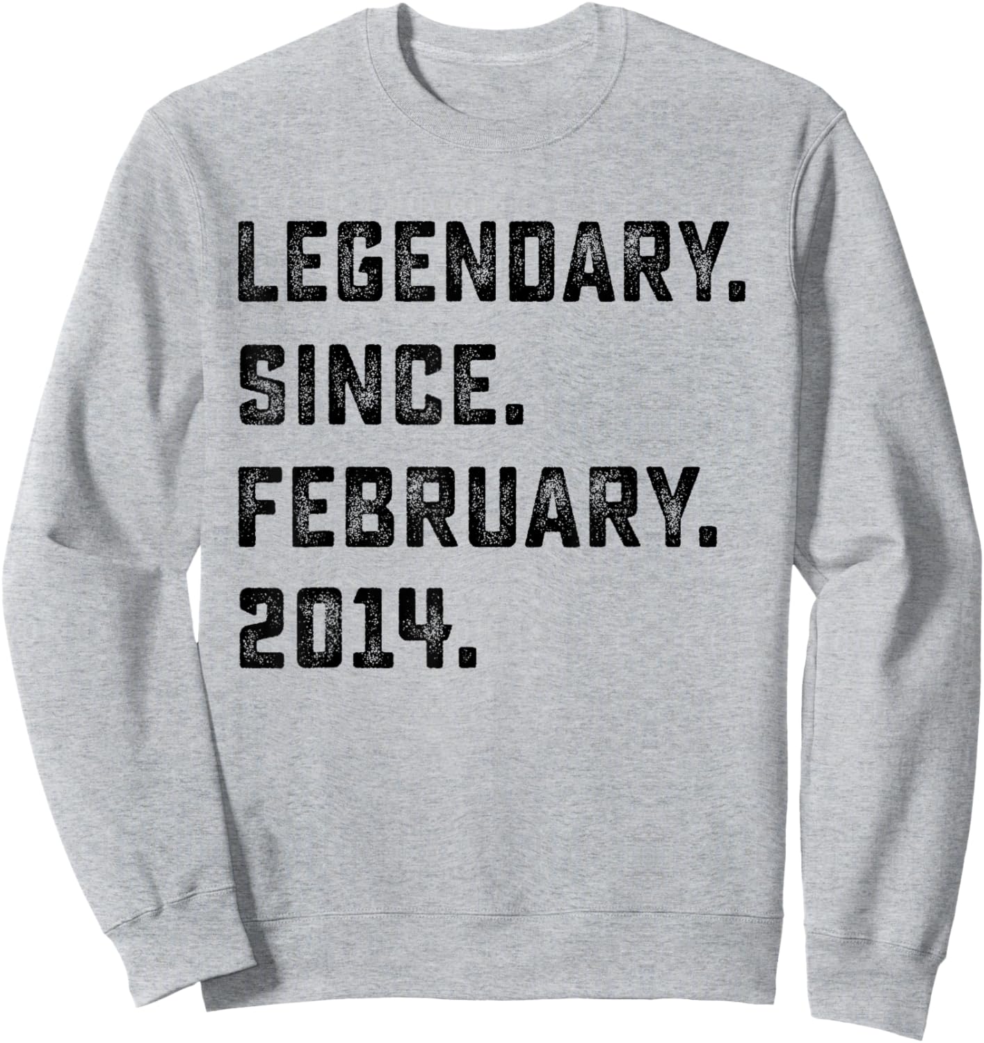 12th Birthday Gift Legendary Since February 2014 12 Yrs Old Sweatshirt - Sweatshirt | Ash