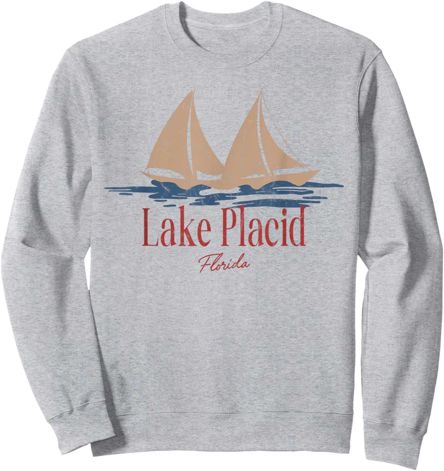 Lake Placid Florida Outdoors Vintage Sweatshirt - Sweatshirt | Ash