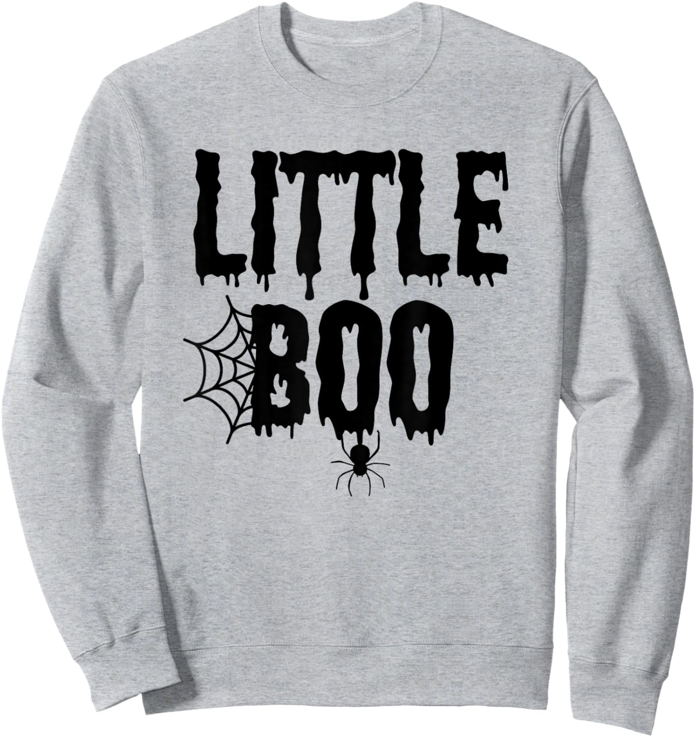 Little Boo Funny Halloween Shirt for Kids Costume Family Sweatshirt - Sweatshirt | Ash