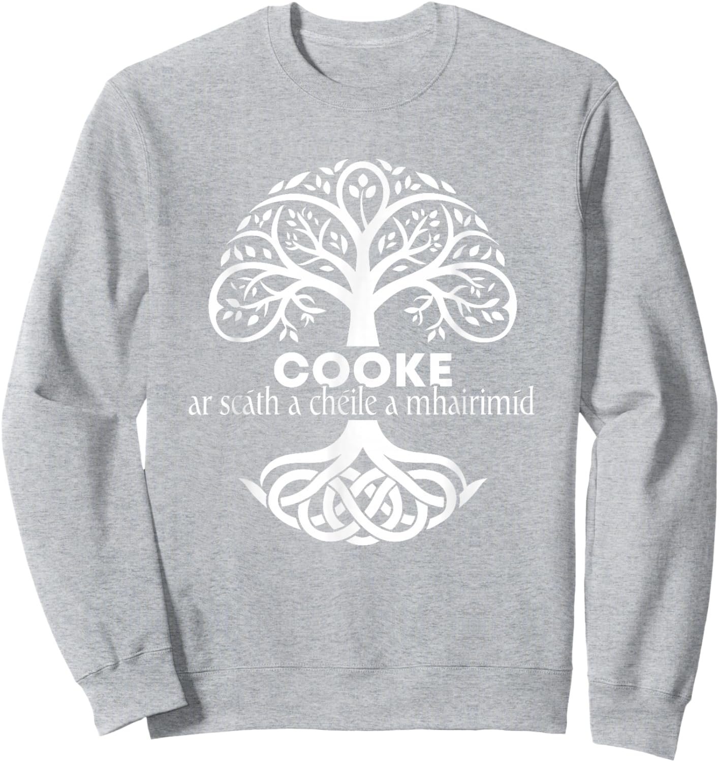 Cooke Irish Family Name Celtic Irish Roots Sweatshirt - Sweatshirt | Ash