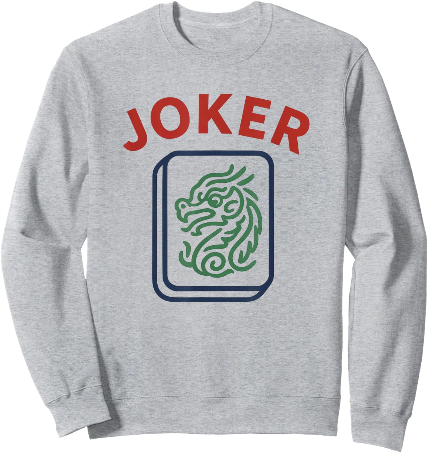 Chinese Mahjong Joker Tile Mah Jong Costume Sweatshirt - Sweatshirt | Ash