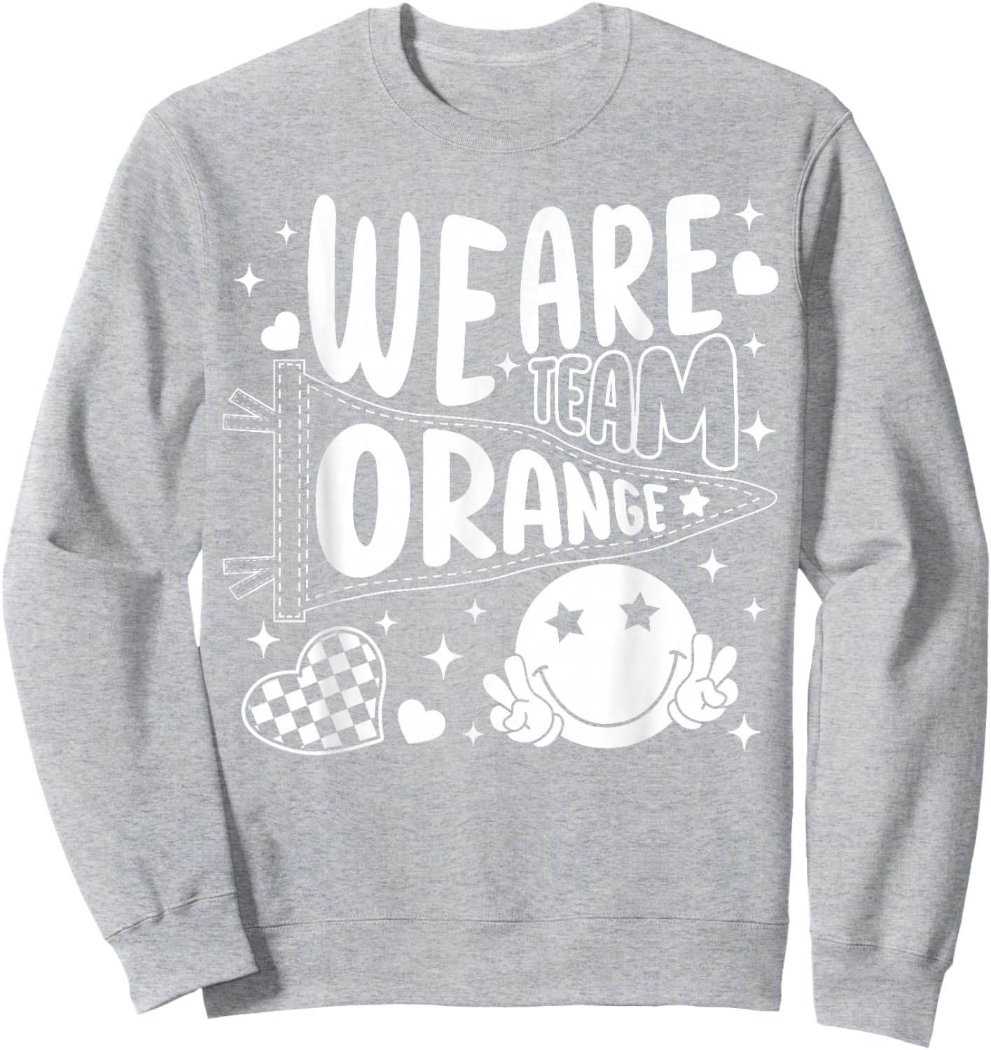 Orange Field Day Team Color Field Trip Teacher Student Sweatshirt - Sweatshirt | Ash