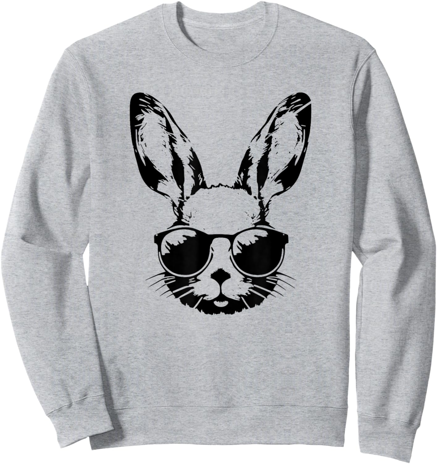 Bunny Face with Sunglasses Easter Day for Boys Kids Men Sweatshirt - Sweatshirt | Ash