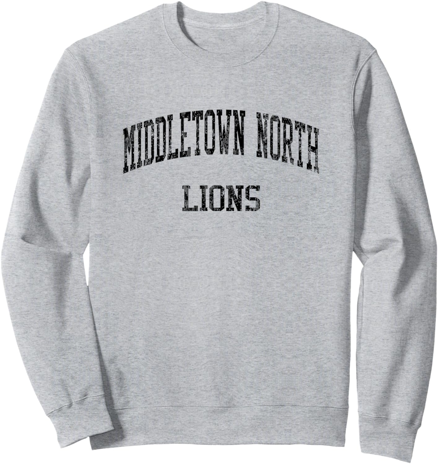 Middletown North High School HS Middletown NJ Vintage Sports Sweatshirt - Sweatshirt | Ash