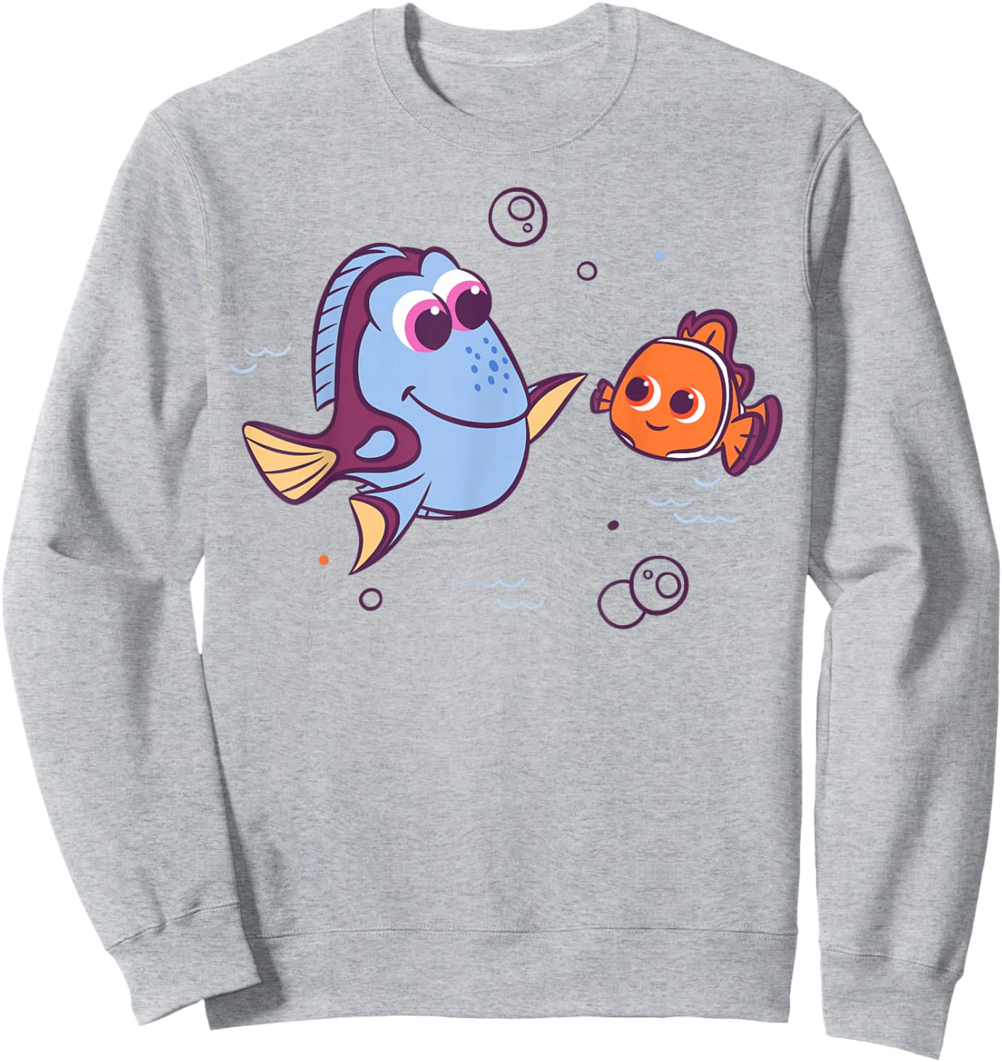 Disney Pixar Finding Nemo Dory and Nemo High Five Cartoon Sweatshirt - Sweatshirt | Ash