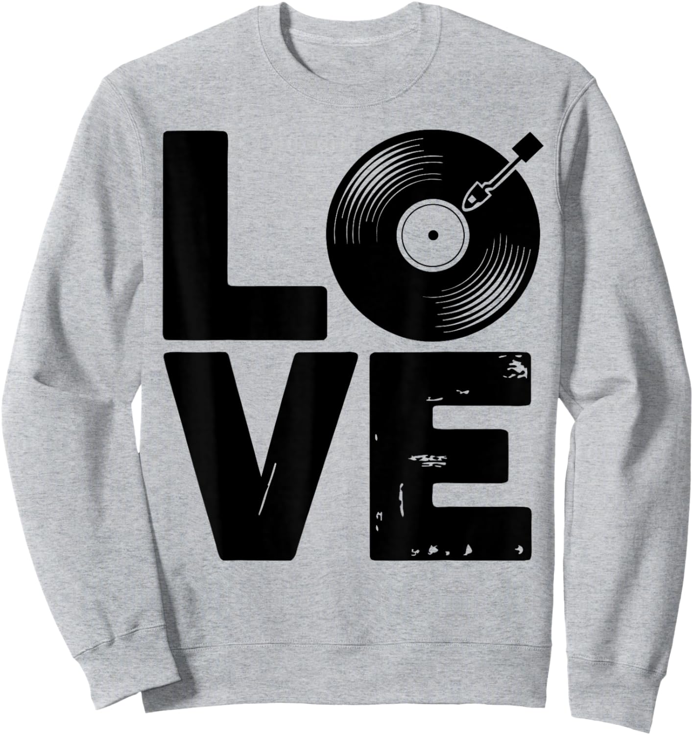 Vinyl Lover Record Collector Turntable Music Sweatshirt - Sweatshirt | Ash