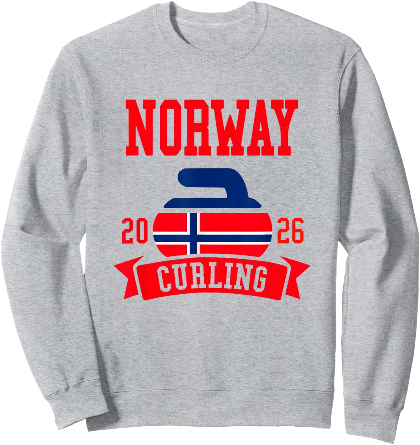 Norway Curling 2026 Norwegian Sports Lover Winter Athletic Sweatshirt - Sweatshirt | Ash