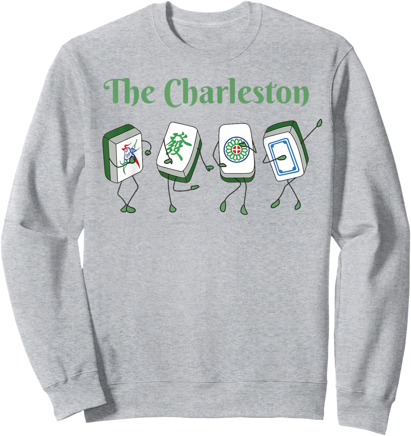 The Charleston Mahjong Dance Lovers Chinese American Game Sweatshirt - Sweatshirt | Ash