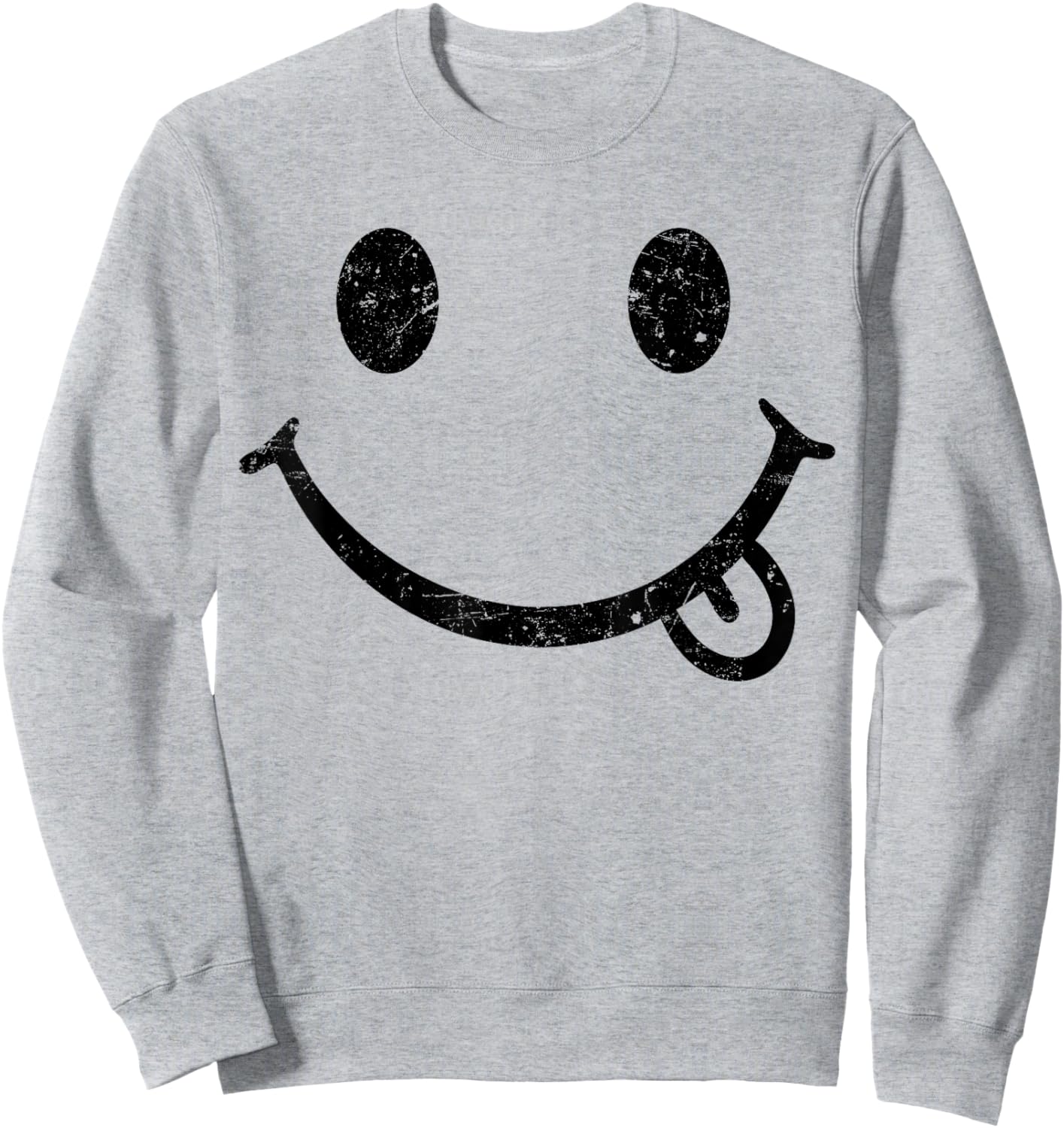 Happy Smiling Face, Positive, Positivity, Smile, Cute Sweatshirt - Sweatshirt | Ash