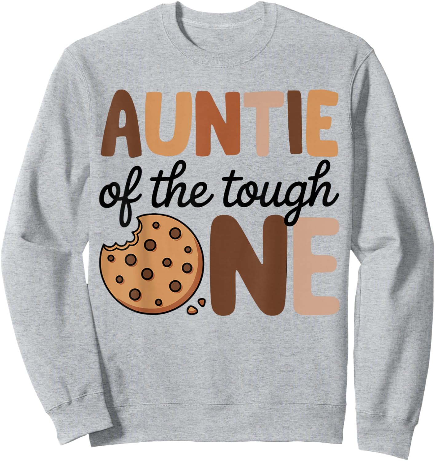 Auntie of The Tough one Cookies Milk 1st Birthday Matching Sweatshirt - Sweatshirt | Ash