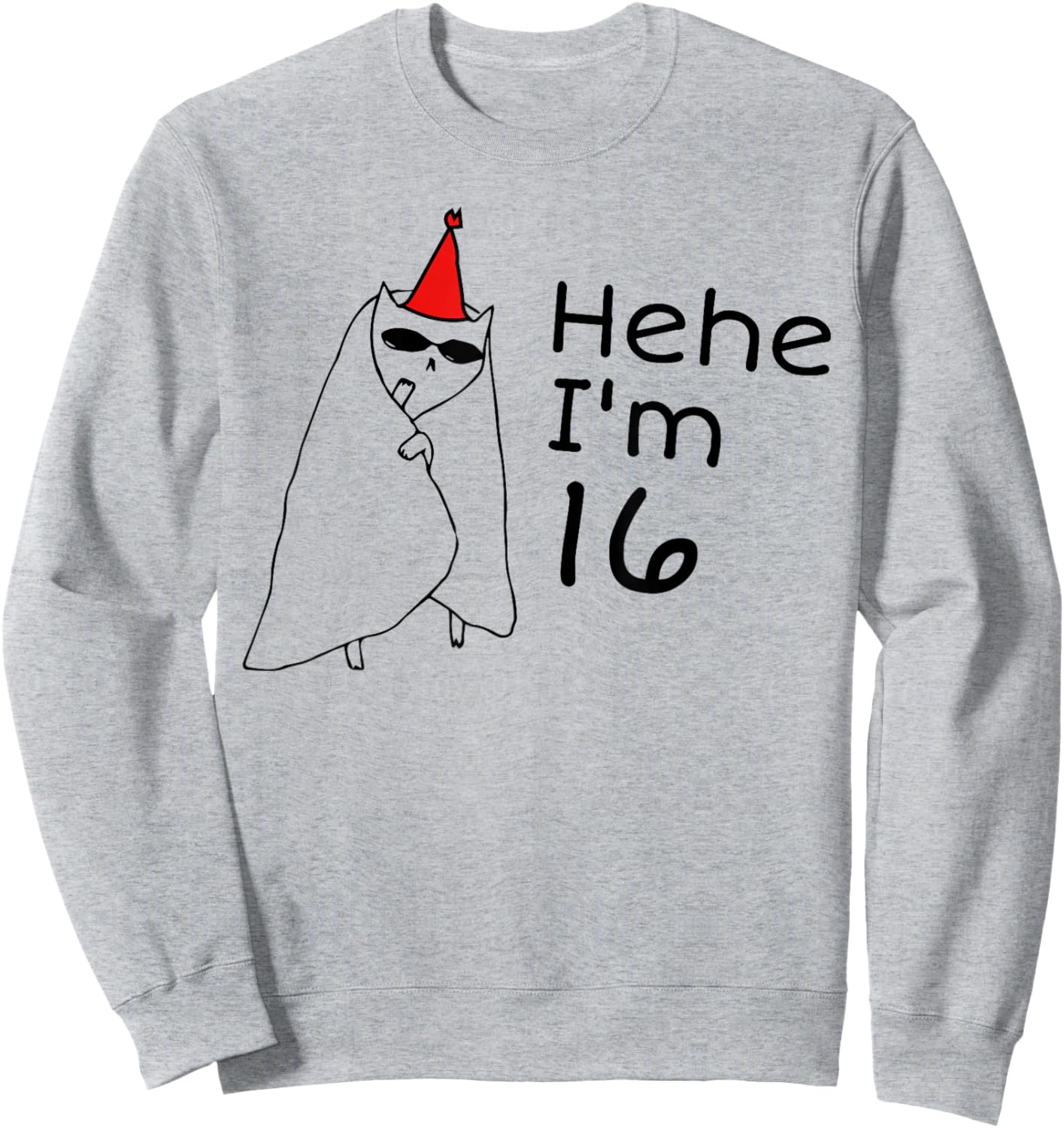 16th Birthday Party Funny 16 Years Old Birthday Teens Sweatshirt - Sweatshirt | Ash
