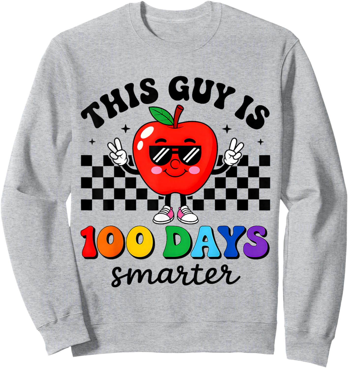 This Guy is 100 Days Smarter 100 Days of School Boys Kids Sweatshirt - Sweatshirt | Ash