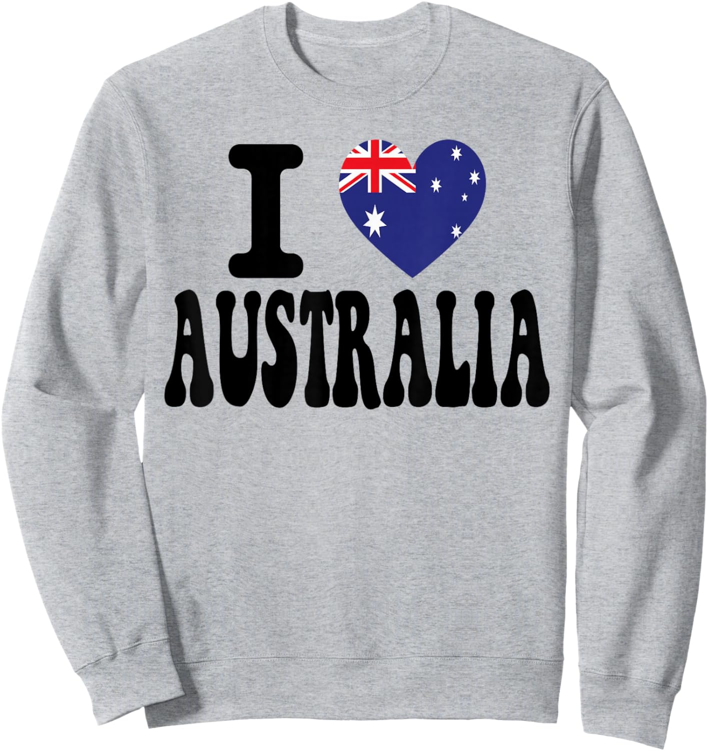 I Love Australia Heart Flag Retro Travel Souvenir Sweatshirt - Sweatshirt | Ash