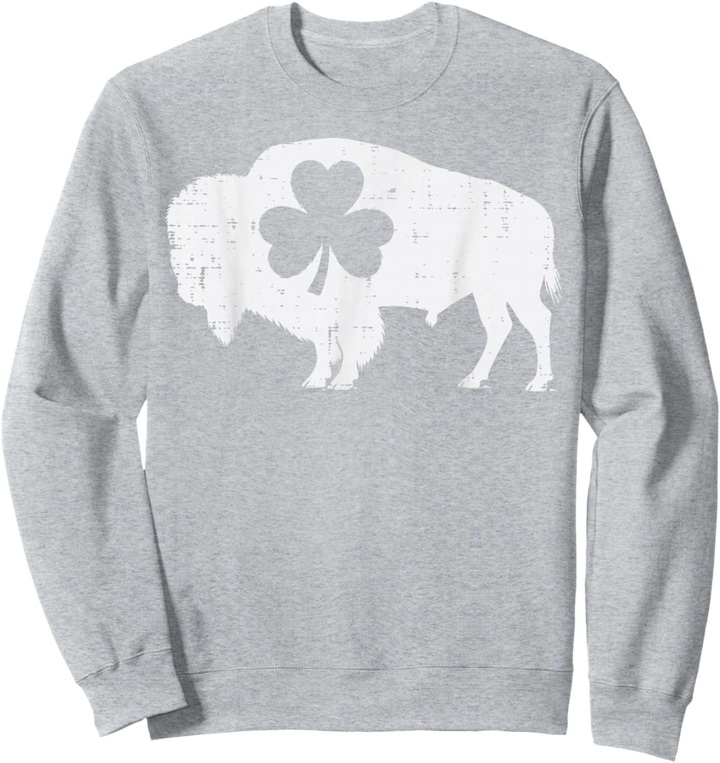 St Patricks Day Buffalo Shamrock Saint Paddys Men Women Kids Sweatshirt - Sweatshirt | Ash