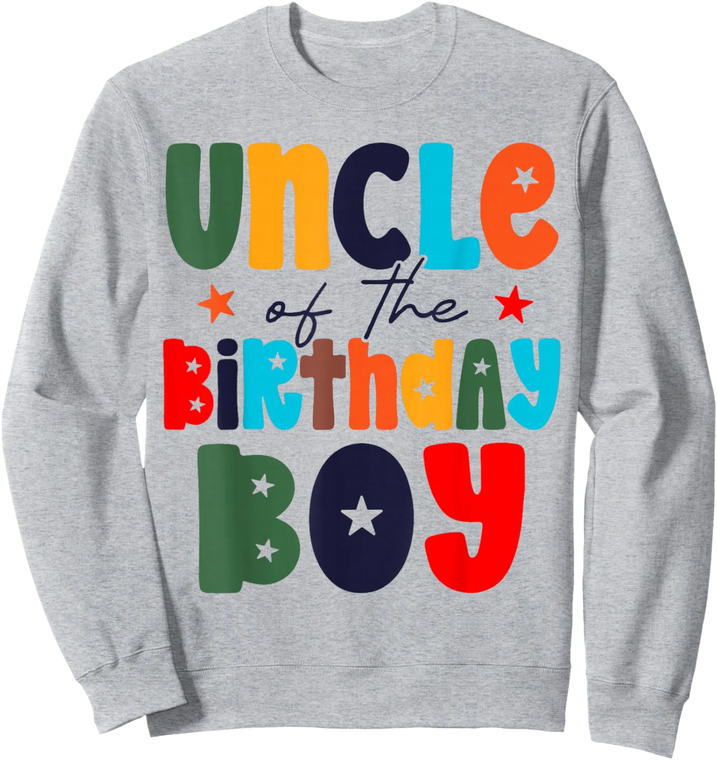 Uncle of The Birthday Boy Matching Family Birthday Party Sweatshirt - Sweatshirt | Ash