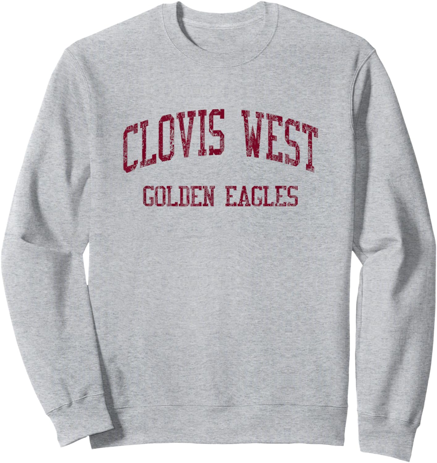 Clovis West High School HS Fresno CA Vintage Sports Sweatshirt - Sweatshirt | Ash