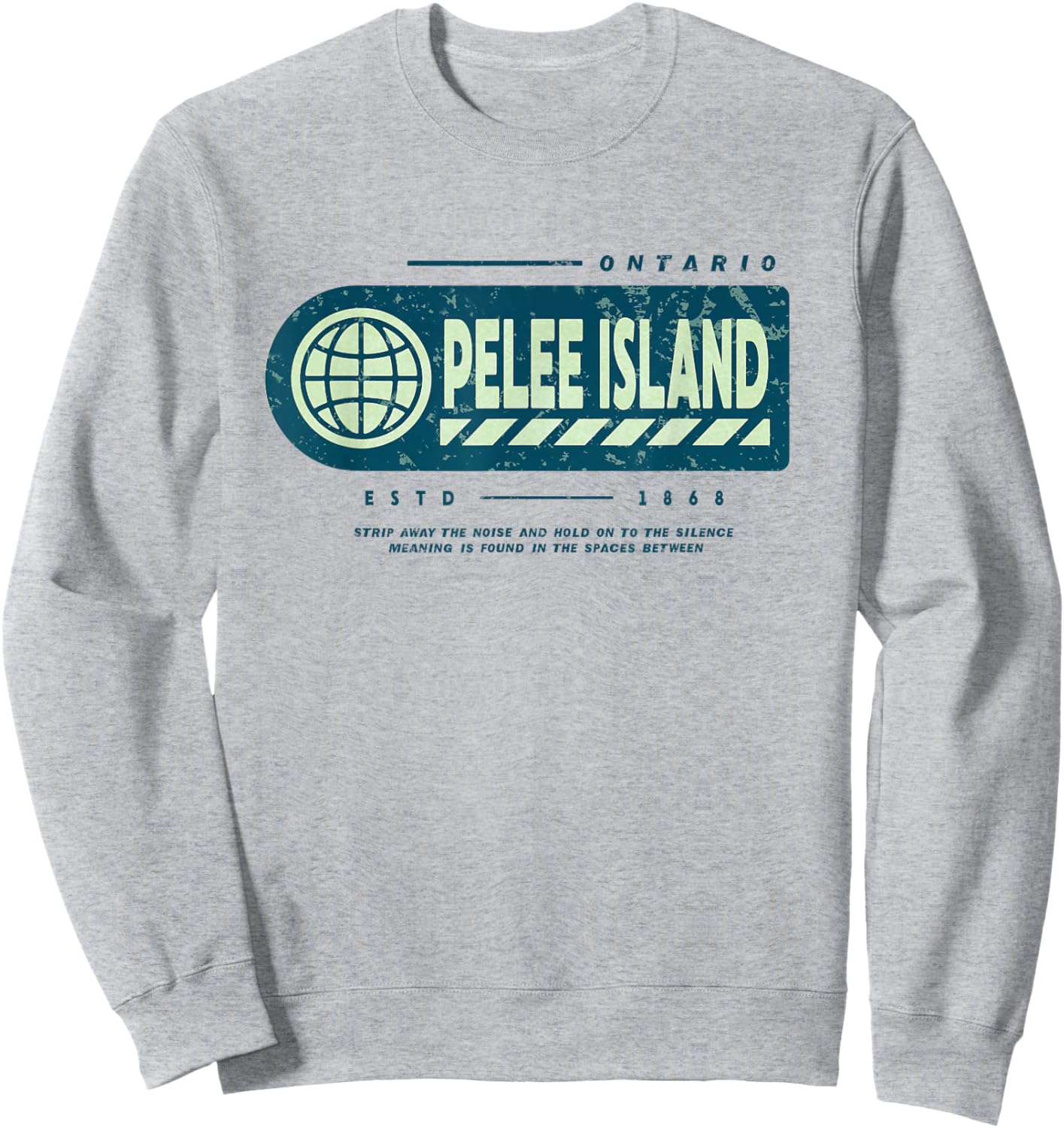 Pelee Island Ontario - Point Pelee Canada Travel Stamp Sweatshirt - Sweatshirt | Ash