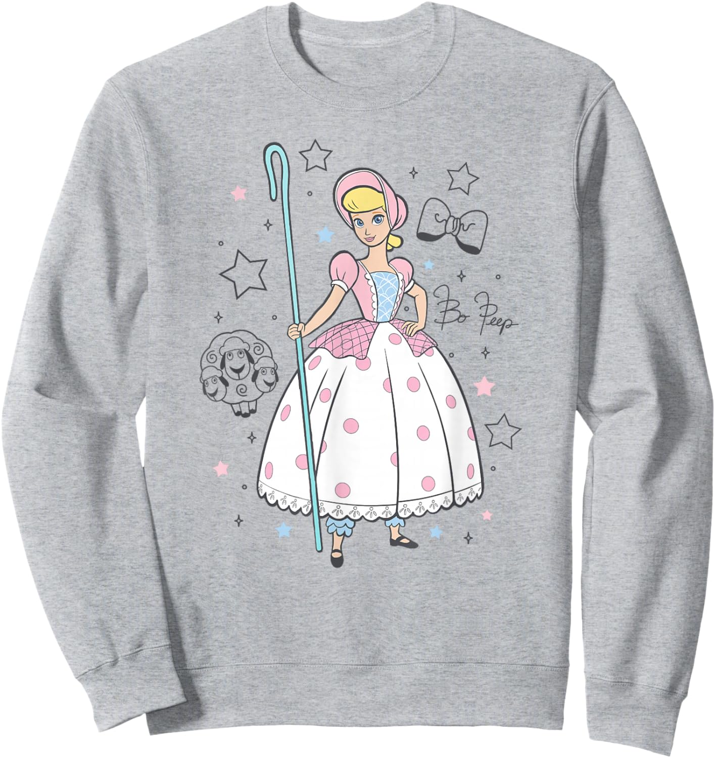 Disney Pixar Toy Story Bo Peep's Signature Portrait Sweatshirt - Sweatshirt | Ash