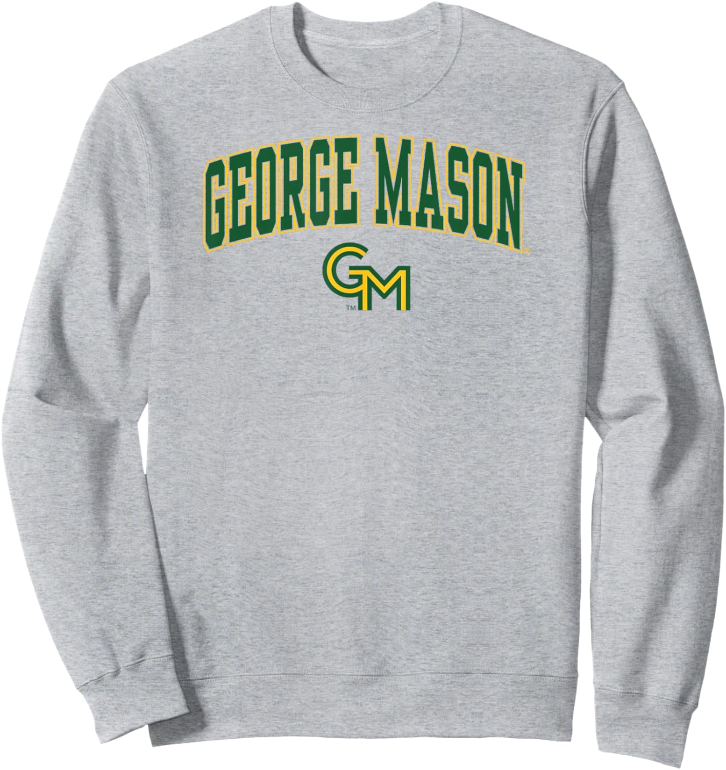 George Mason Patriots Arch Over White Officially Licensed Sweatshirt - Sweatshirt | Ash