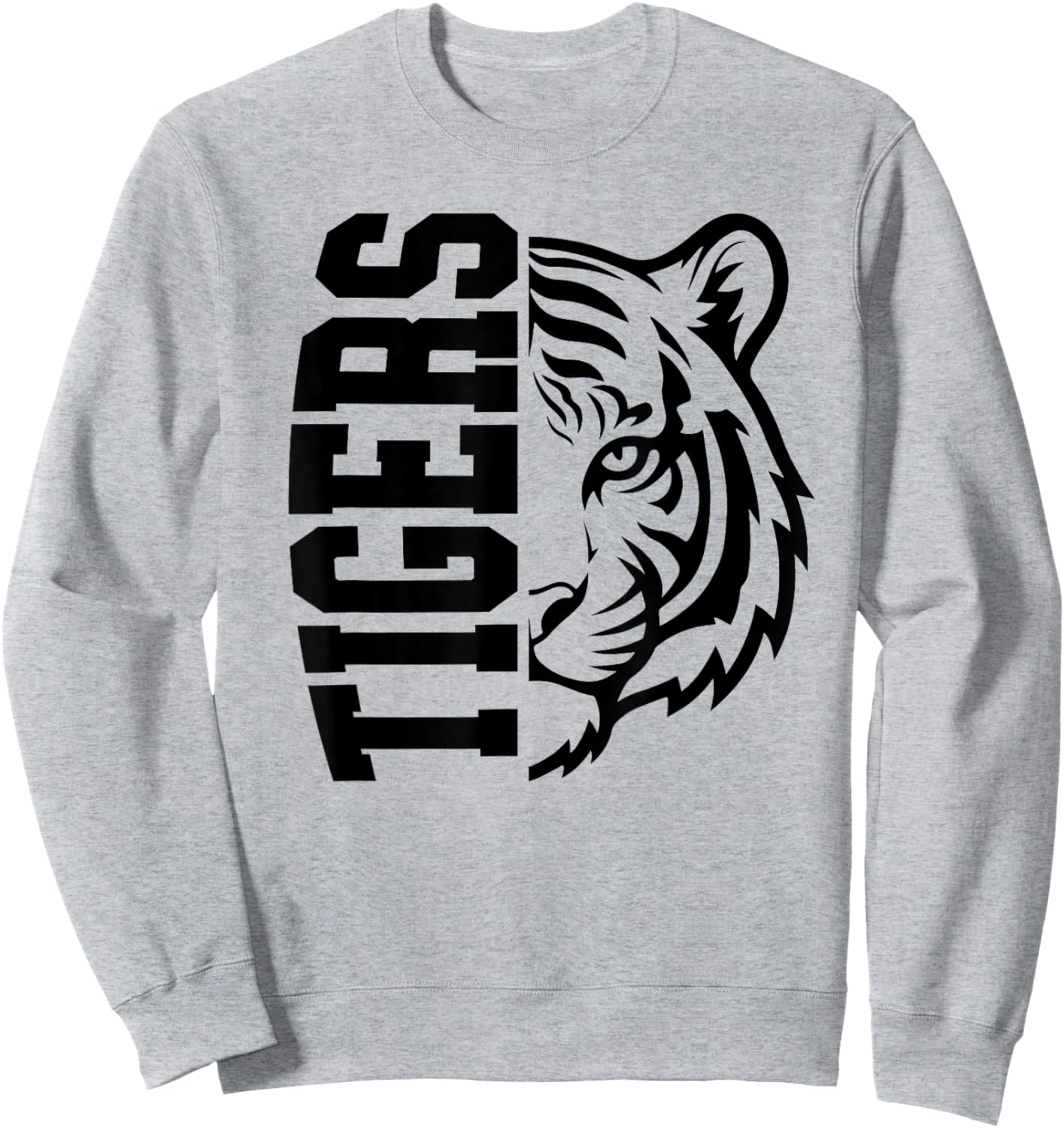 Tigers School Spirit Mascot Tiger Pride Game Day Sweatshirt - Sweatshirt | Ash