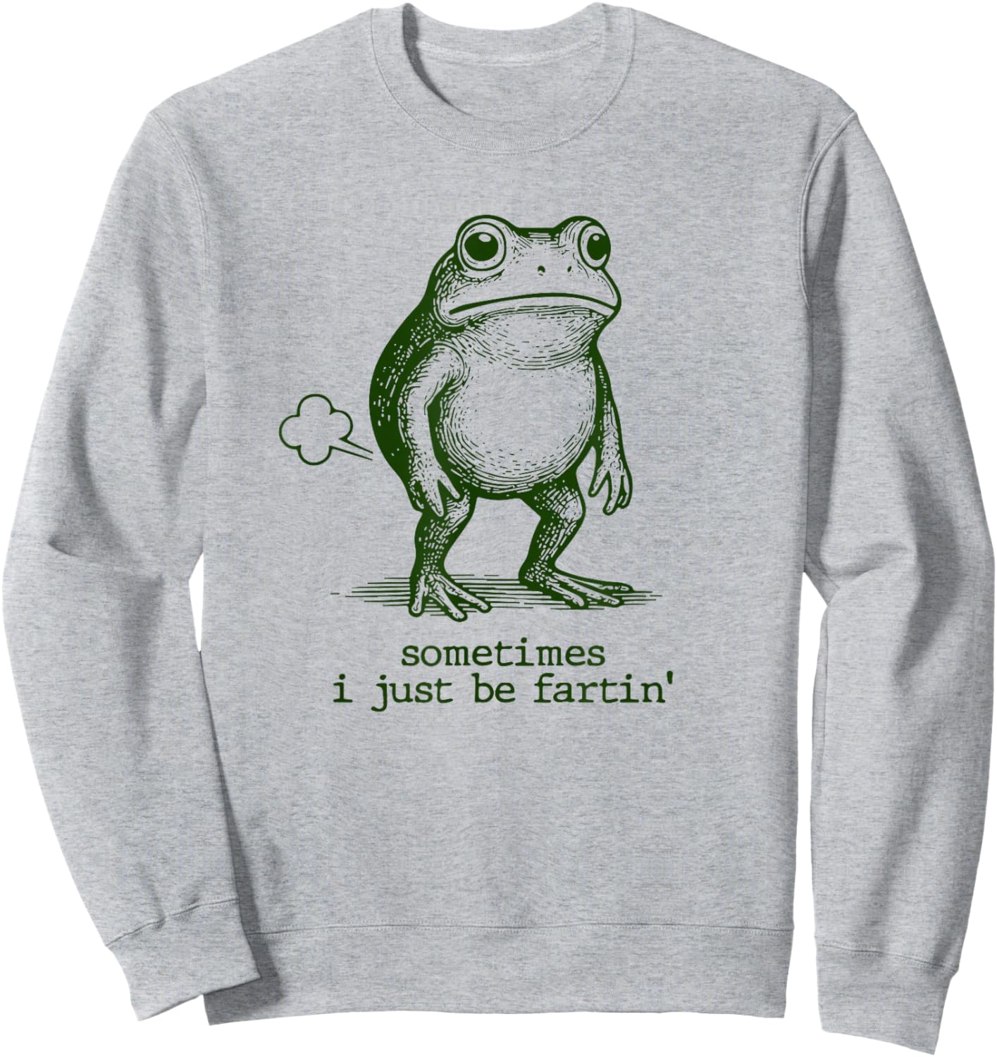 Sometimes I Just Be Fartin' Frog Sweatshirt - Sweatshirt | Ash