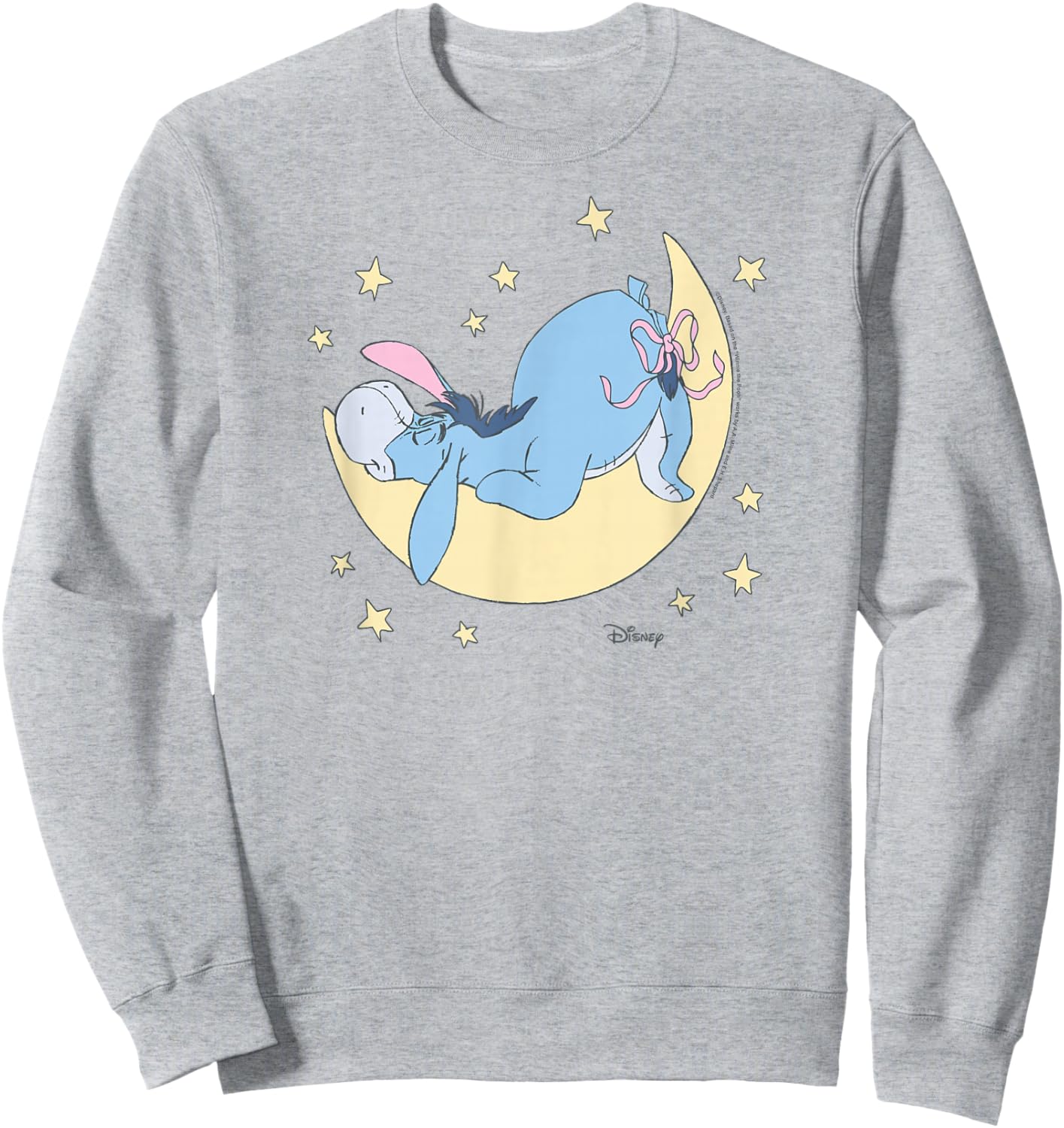 Winnie The Pooh - Eeyore Sleeping on The Moon Sweatshirt - Sweatshirt | Ash