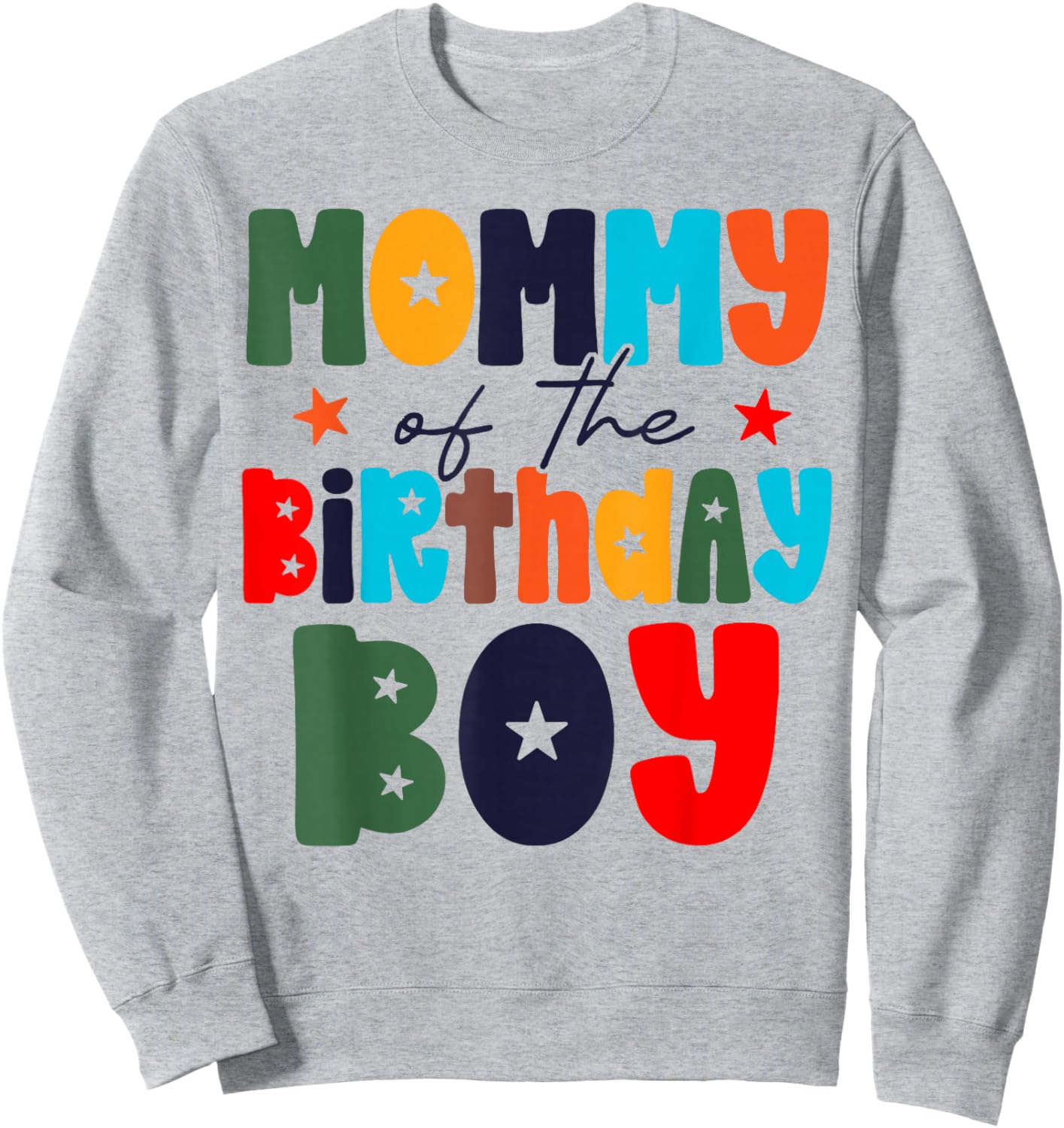 Mom of The Birthday Boy Matching Family Birthday Party Sweatshirt - Sweatshirt | Ash
