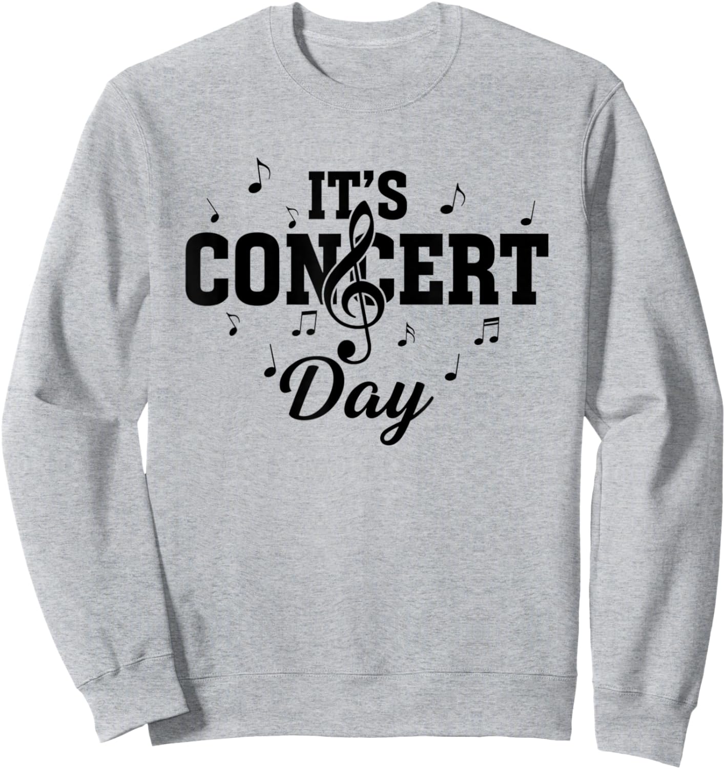 Cute Music Enthusiast Concert Day Musical Event Sweatshirt - Sweatshirt | Ash