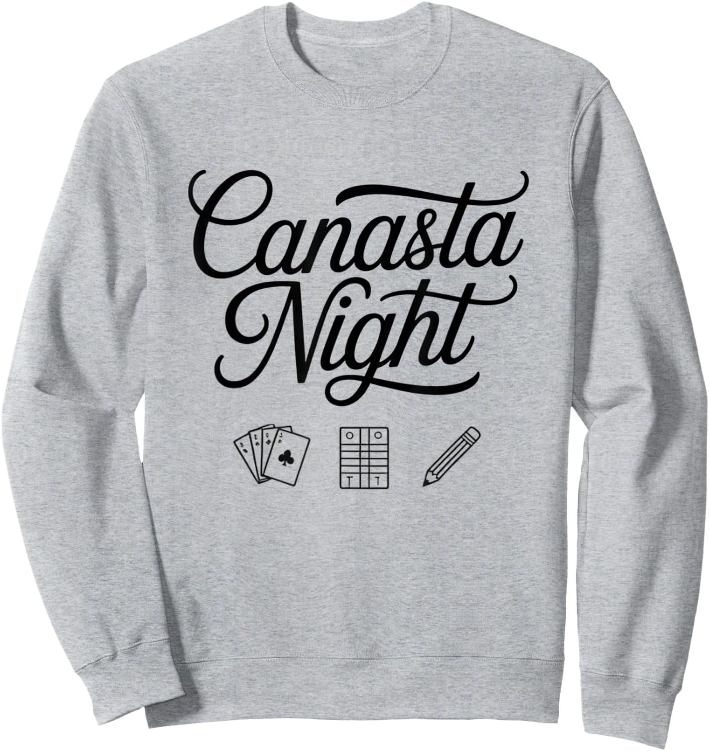 Peace Love Canasta Card Game Canasta Night Lover Card Game Sweatshirt - Sweatshirt | Ash