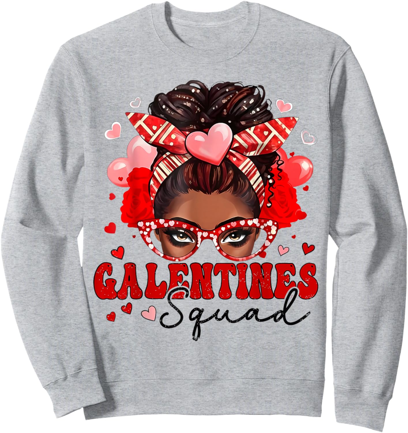 Galentine's Day Squad for Friends Festive Ladies Valentine's Sweatshirt - Sweatshirt | Ash