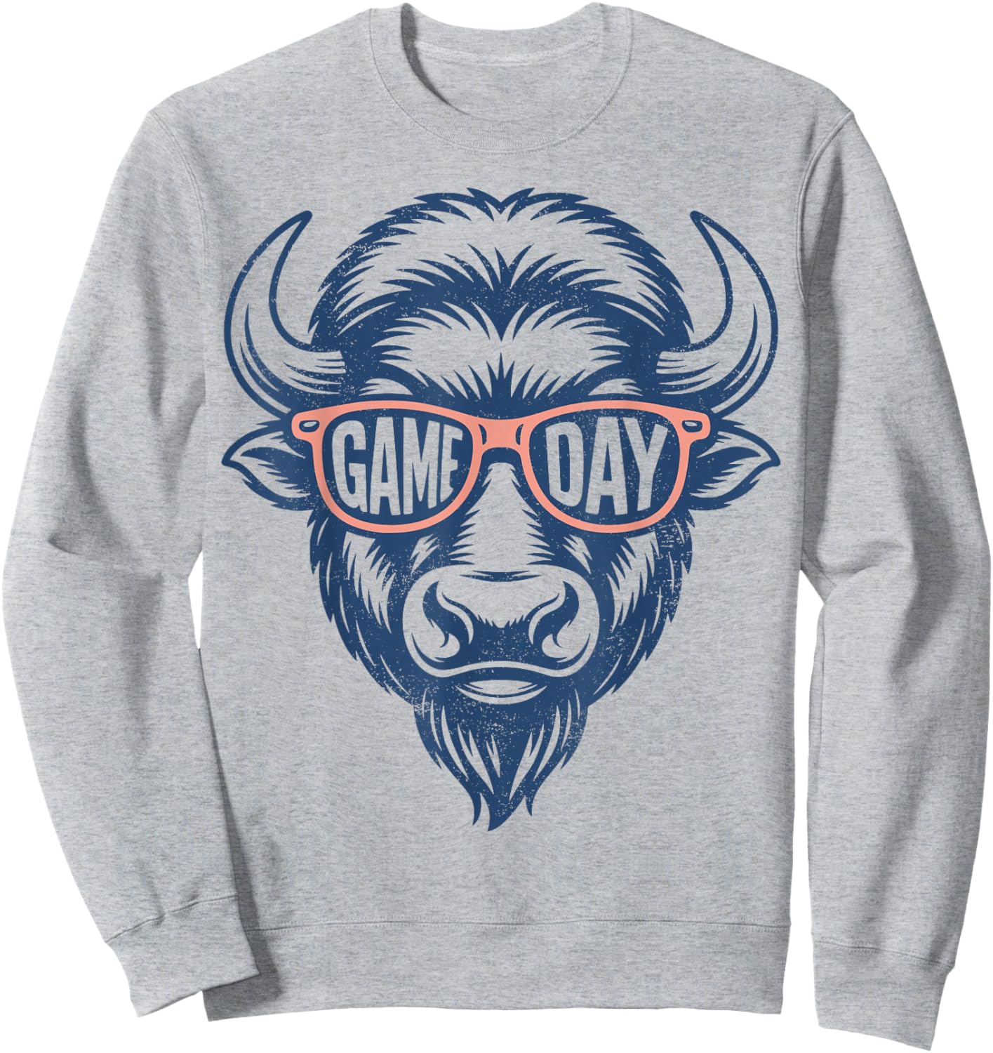 Vintage Game Day Buffalo Sweatshirt - Sweatshirt | Ash