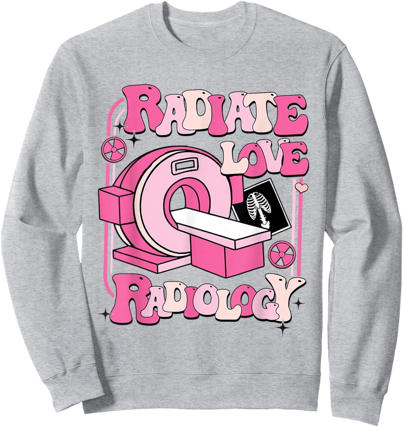 Valentine Radiology RAD Tech A Work of Heart X-ray Tech Sweatshirt - Sweatshirt | Ash