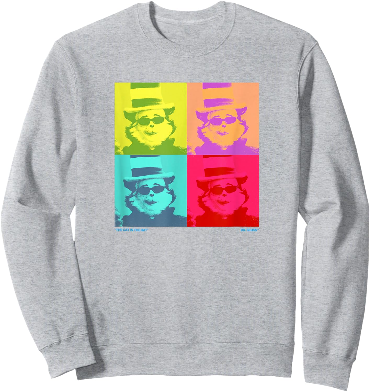The Cat in The Hat Signature Collection Portrait Color Block Sweatshirt - Sweatshirt | Ash