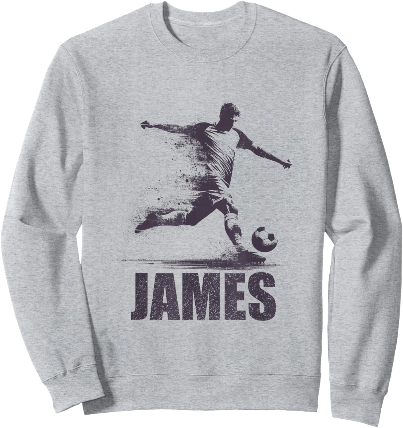 James Soccer Boys Personalized First Name James Sweatshirt - Sweatshirt | Ash