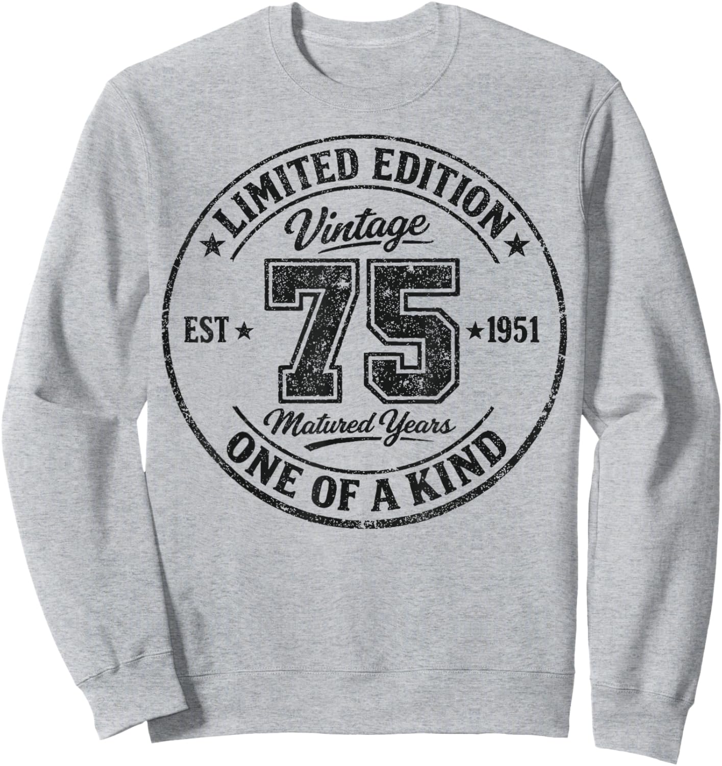 75th Birthday Vintage 1951 Limited Edition 75 Year Old Sweatshirt - Sweatshirt | Ash