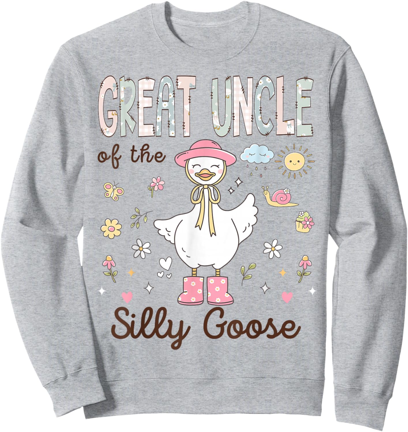 Great Uncle of The Silly Goose First Birthday Girl Family Sweatshirt - Sweatshirt | Ash