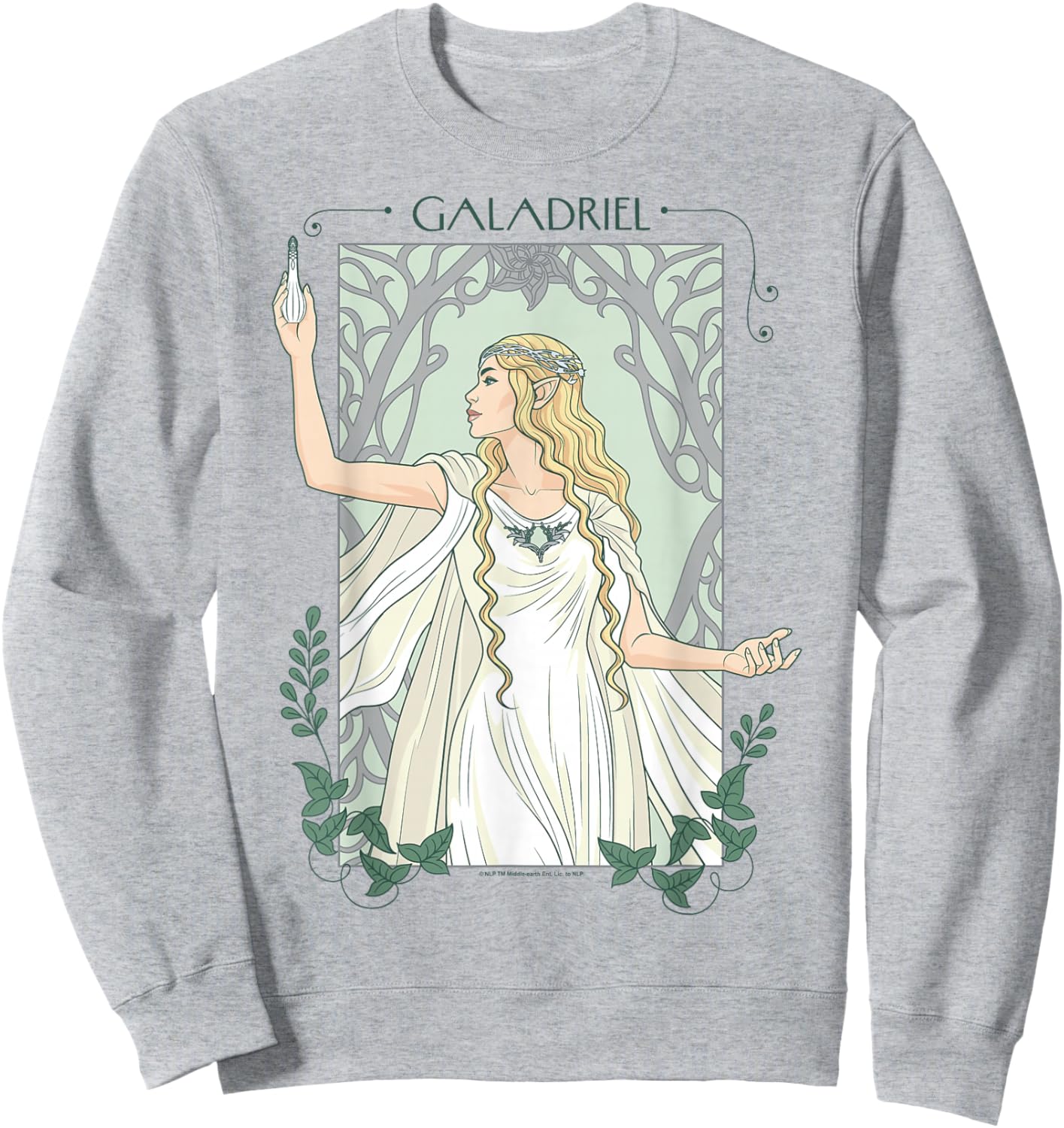 The Lord of the Rings Lady Galadriel Ethereal Art Portrait Sweatshirt - Sweatshirt | Ash
