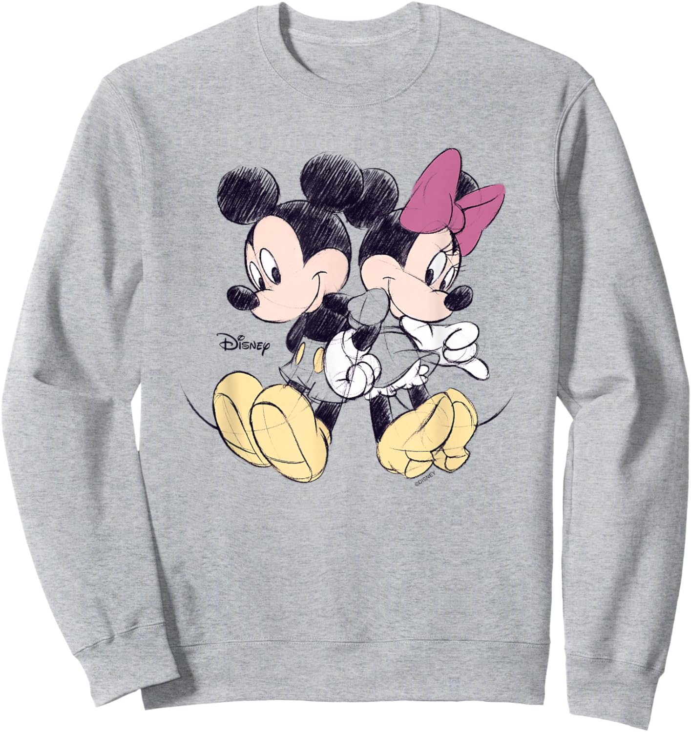 Disney Mickey and Friends Minnie Sketch Art Sweatshirt - Sweatshirt | Ash