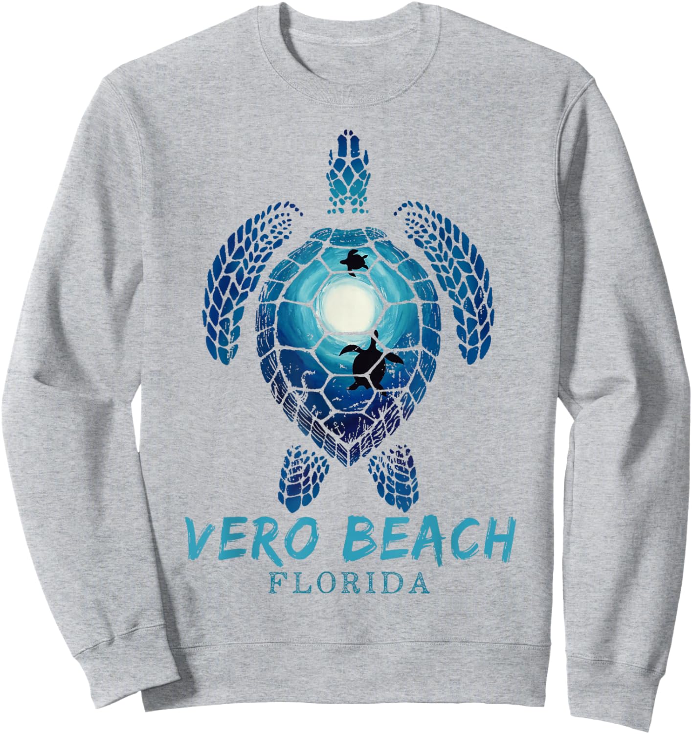 Vero Beach Florida Sea Turtle Beach Lover Ocean Animals Sweatshirt - Sweatshirt | Ash