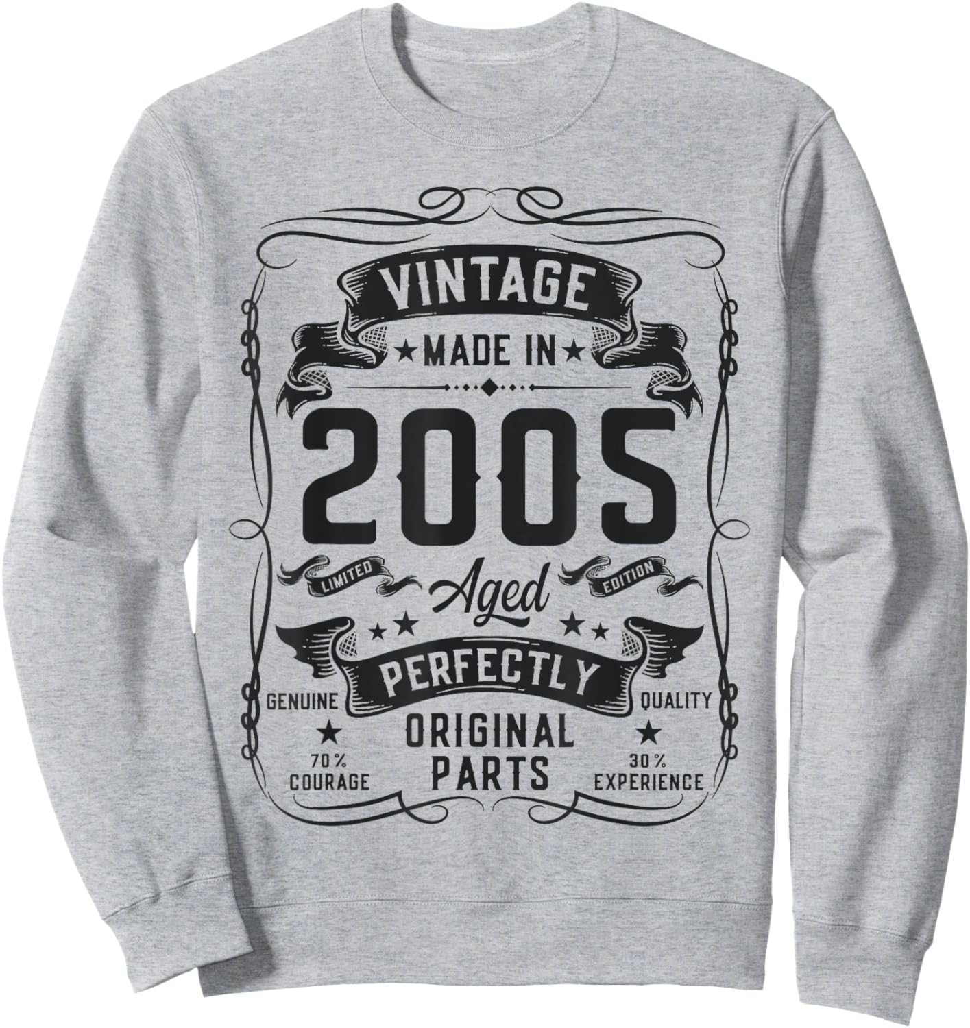 Vintage 2005 21yr 21st Birthday Gifts 21 Years Old Sweatshirt - Sweatshirt | Ash