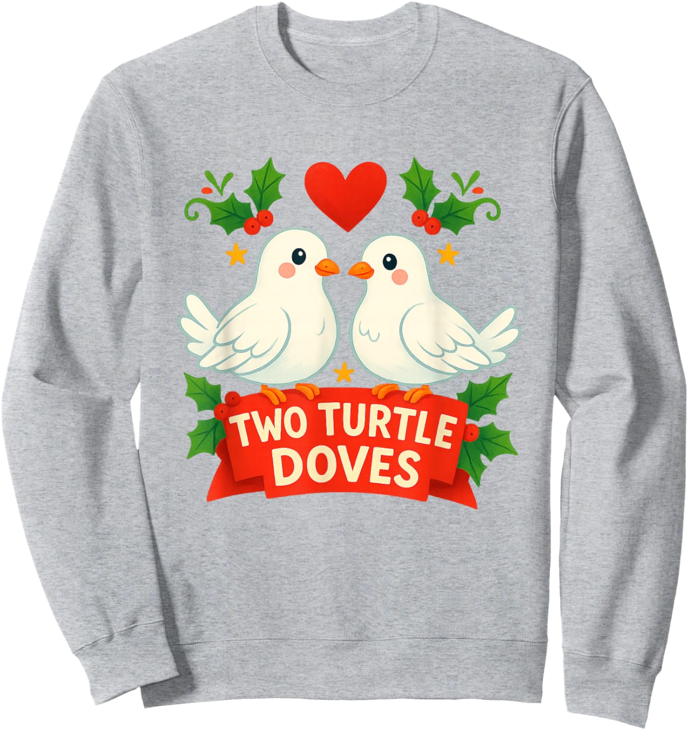 Two Turtle Doves Cute Twelve Days of Christmas Awesome Sweatshirt - Sweatshirt | Ash