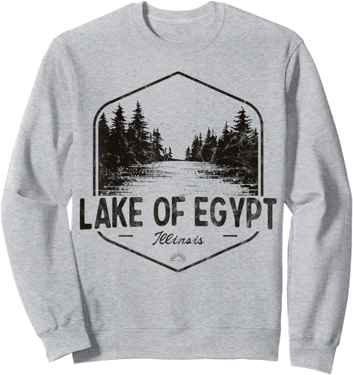 Lake of Egypt Illinois Outdoors Vintage Sweatshirt - Sweatshirt | Ash