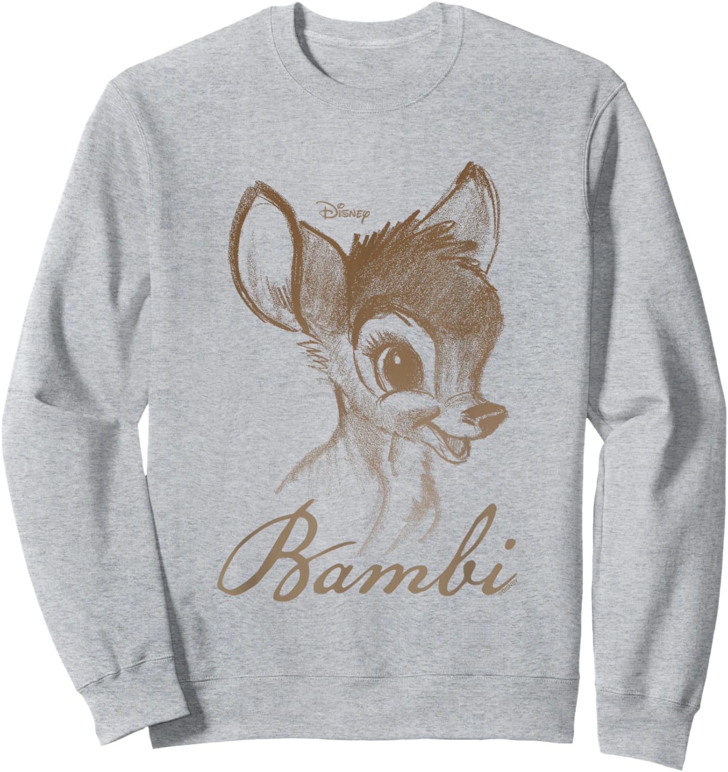 Disney Bambi Vintage Sketch Portrait Sweatshirt - Sweatshirt | Ash