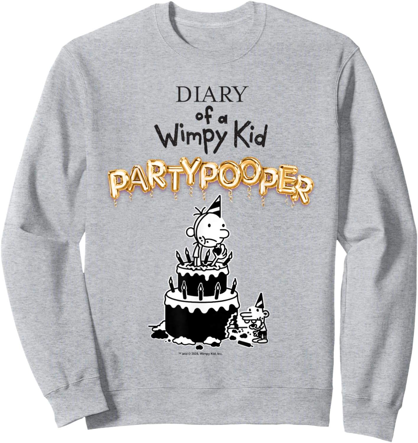Diary of a Wimpy Kid Party Pooper Cover Sweatshirt - Sweatshirt | Ash